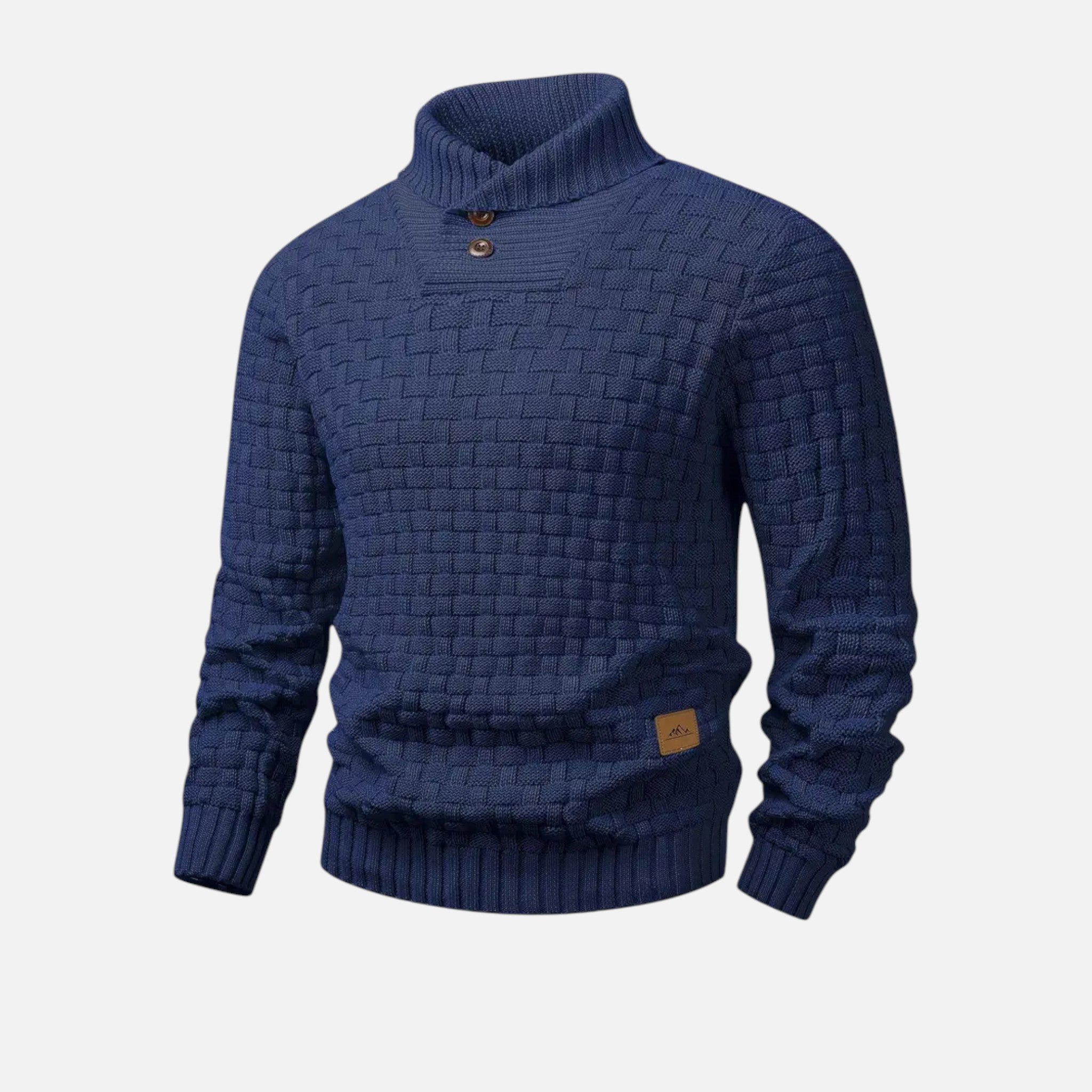 Beaumont Atelier | Men’s Burgundy Knit Polo Sweater