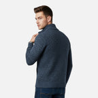 Beaumont Atelier | Men’s Zip‑Up Stand‑Collar Cardigan, Heritage Knit