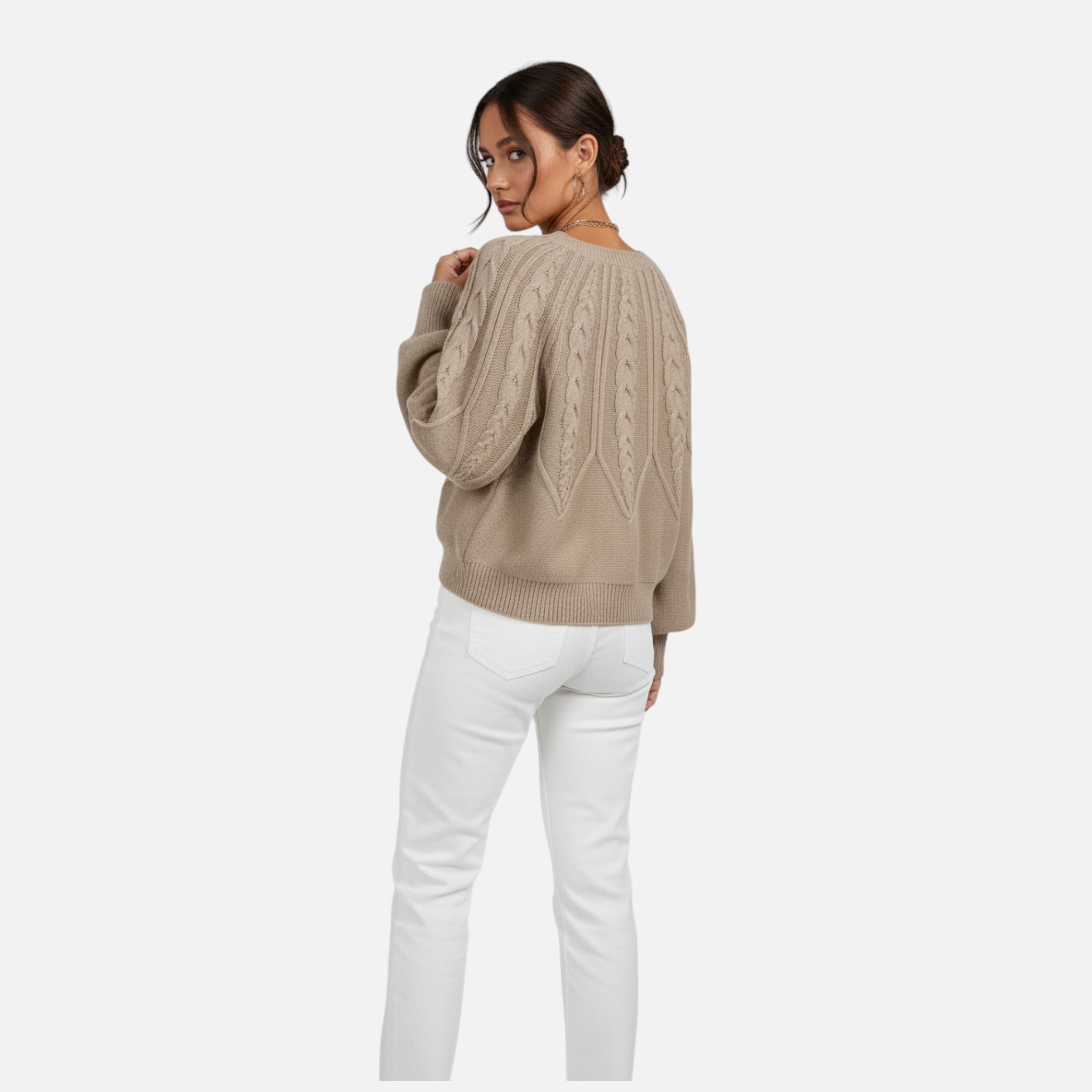 The Margaux Knit – Soft Lantern-Sleeve Sweater