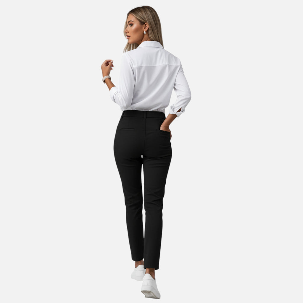Beaumont Atelier | Women’s High‑Waisted Stretch Tailored Trousers