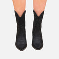 Beaumont Atelier | Women’s Embroidered Faux‑Suede Western Boots