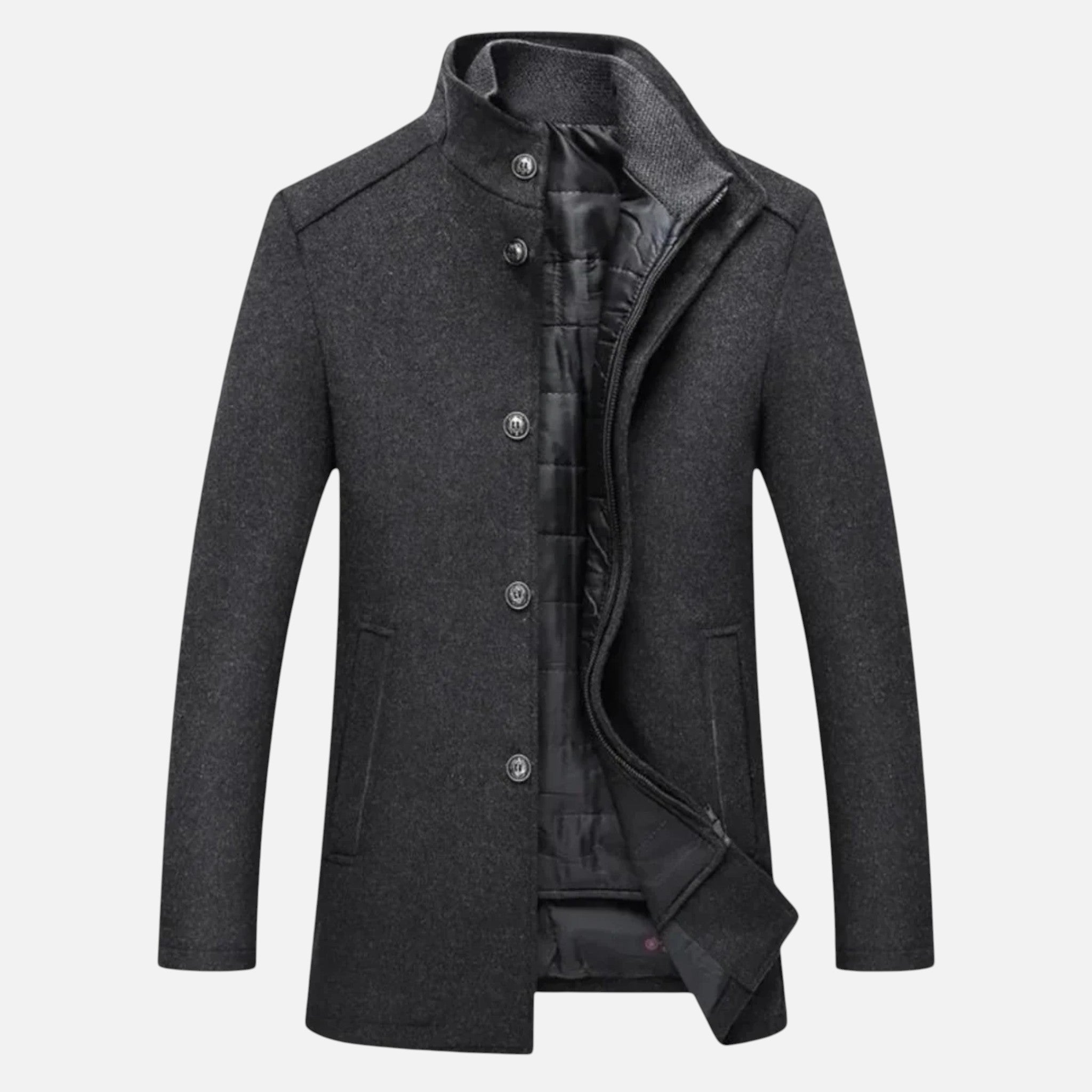 Beaumont Atelier | Men’s Wool Overcoat in Heritage Oxford