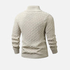 Beaumont Atelier | Men’s Burgundy Knit Polo Sweater
