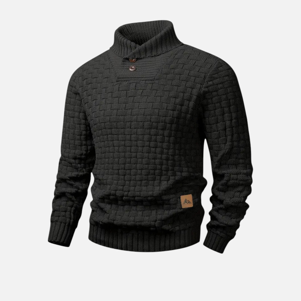 Beaumont Atelier | Men’s Burgundy Knit Polo Sweater