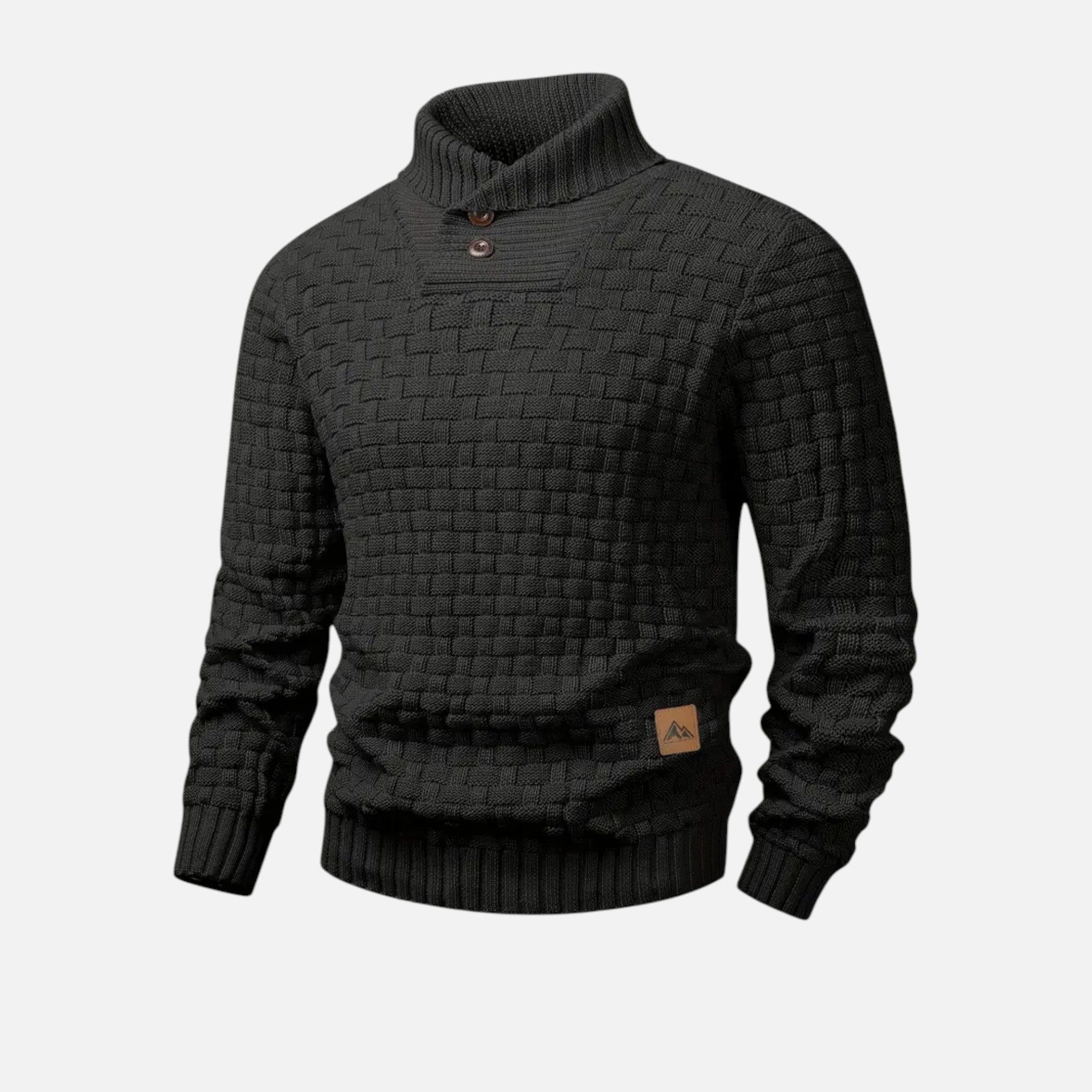 Beaumont Atelier | Men’s Burgundy Knit Polo Sweater