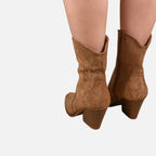 Beaumont Atelier | Women’s Embroidered Faux‑Suede Western Boots