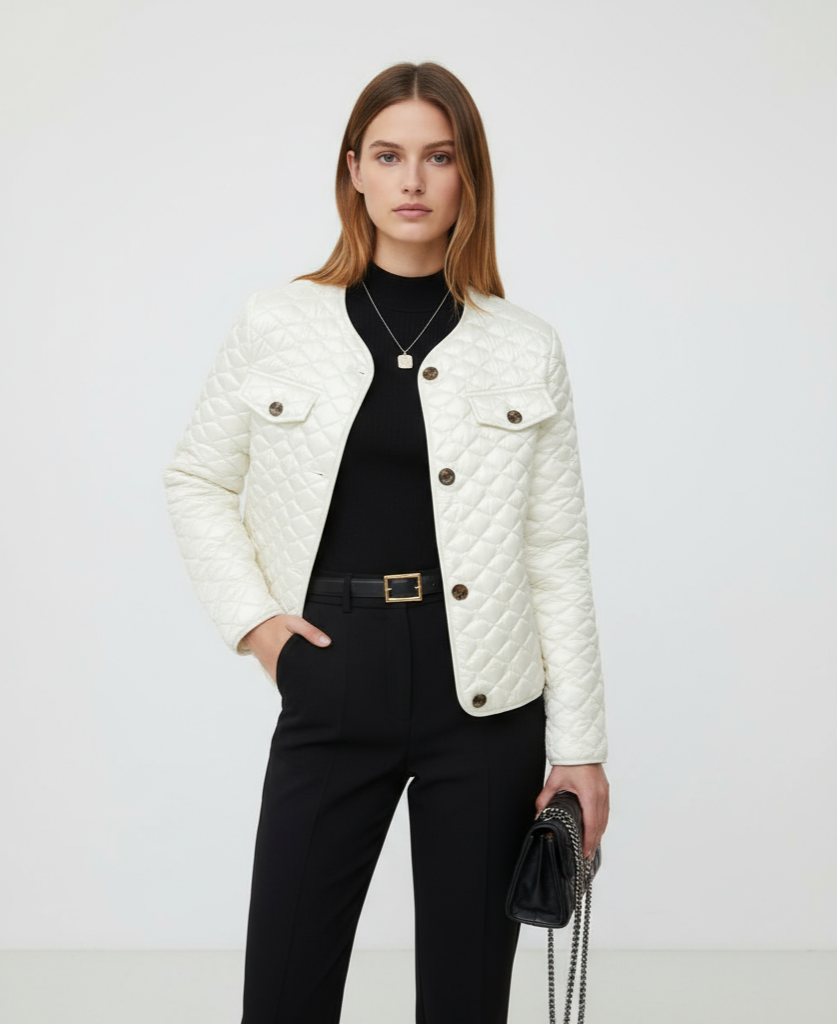Beaumont Atelier | Women’s Quilted Coat with Lapel Elegance