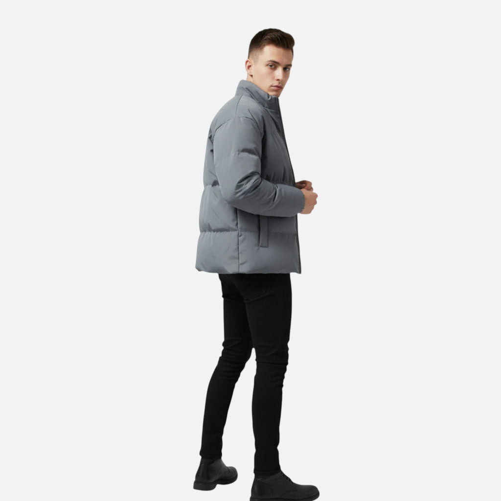 Beaumont Atelier | Men’s Stand-Collar Jacket in Slate Heritage