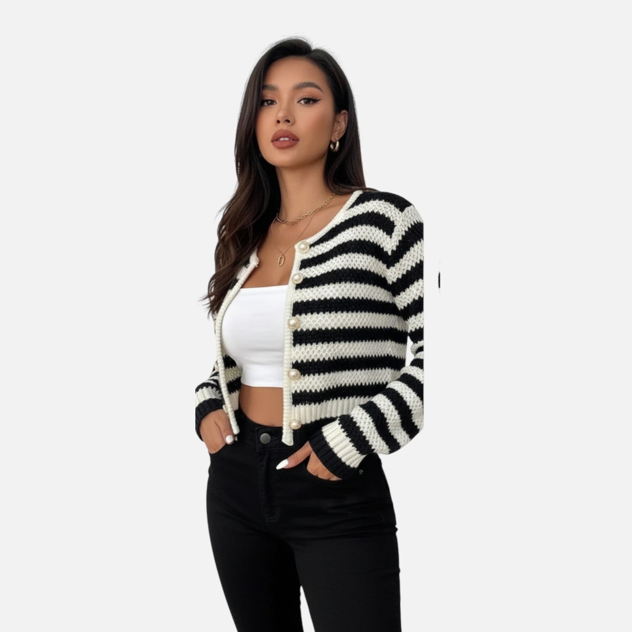 Beaumont Atelier | Women’s Striped Knit Cardigan
