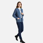 Beaumont Atelier | Women’s Maroon Geometric Knit Cardigan