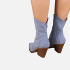 Beaumont Atelier | Women’s Embroidered Faux‑Suede Western Boots