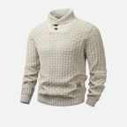 Beaumont Atelier | Men’s Burgundy Knit Polo Sweater