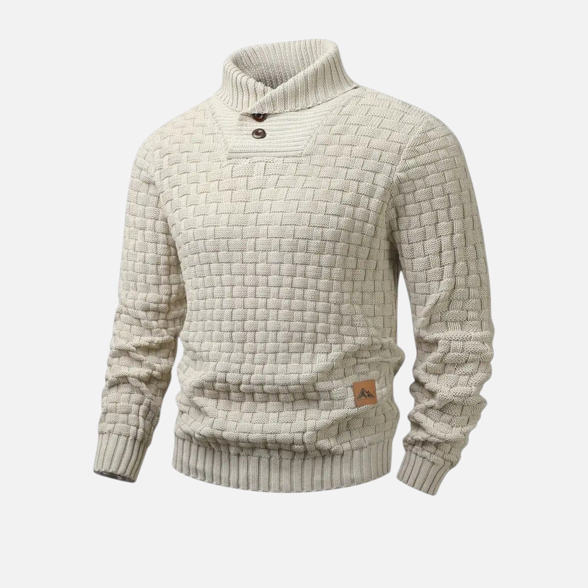 Beaumont Atelier | Men’s Burgundy Knit Polo Sweater