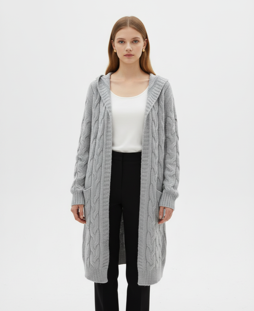 Beaumont Atelier | Women’s Classic Open-Front Knit Cardigan