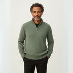 Beaumont Atelier | Men’s Zip‑Up Cashmere Sweater, Ivy League