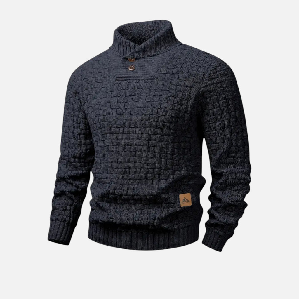 Beaumont Atelier | Men’s Burgundy Knit Polo Sweater