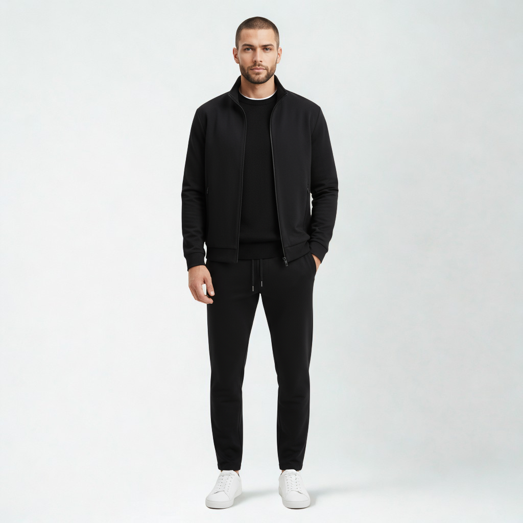 Beaumont Atelier | Men’s Tailored Lycra‑Blend Tracksuit Set