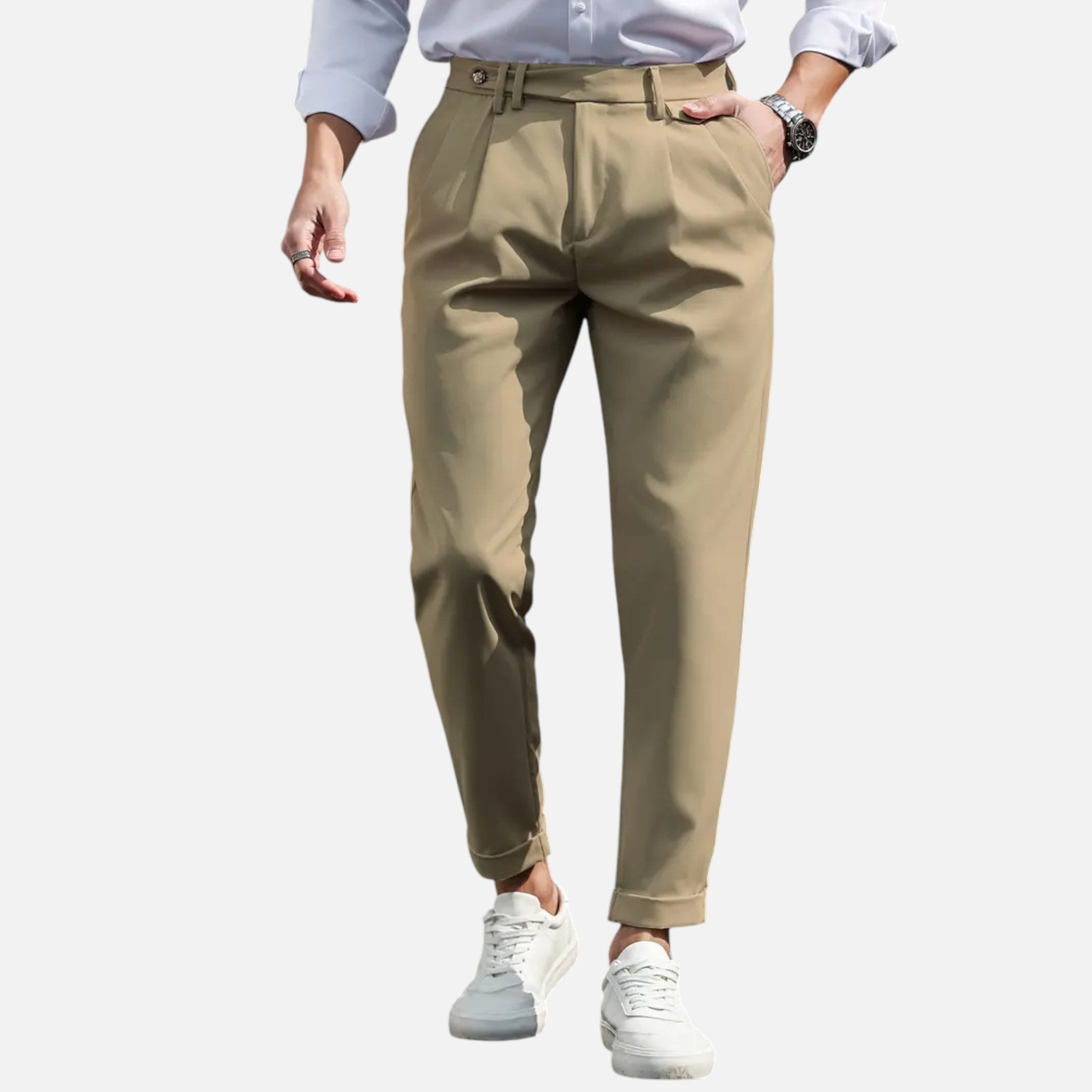Beaumont Atelier | Men’s Slim-Fit Pleated Suit Trousers