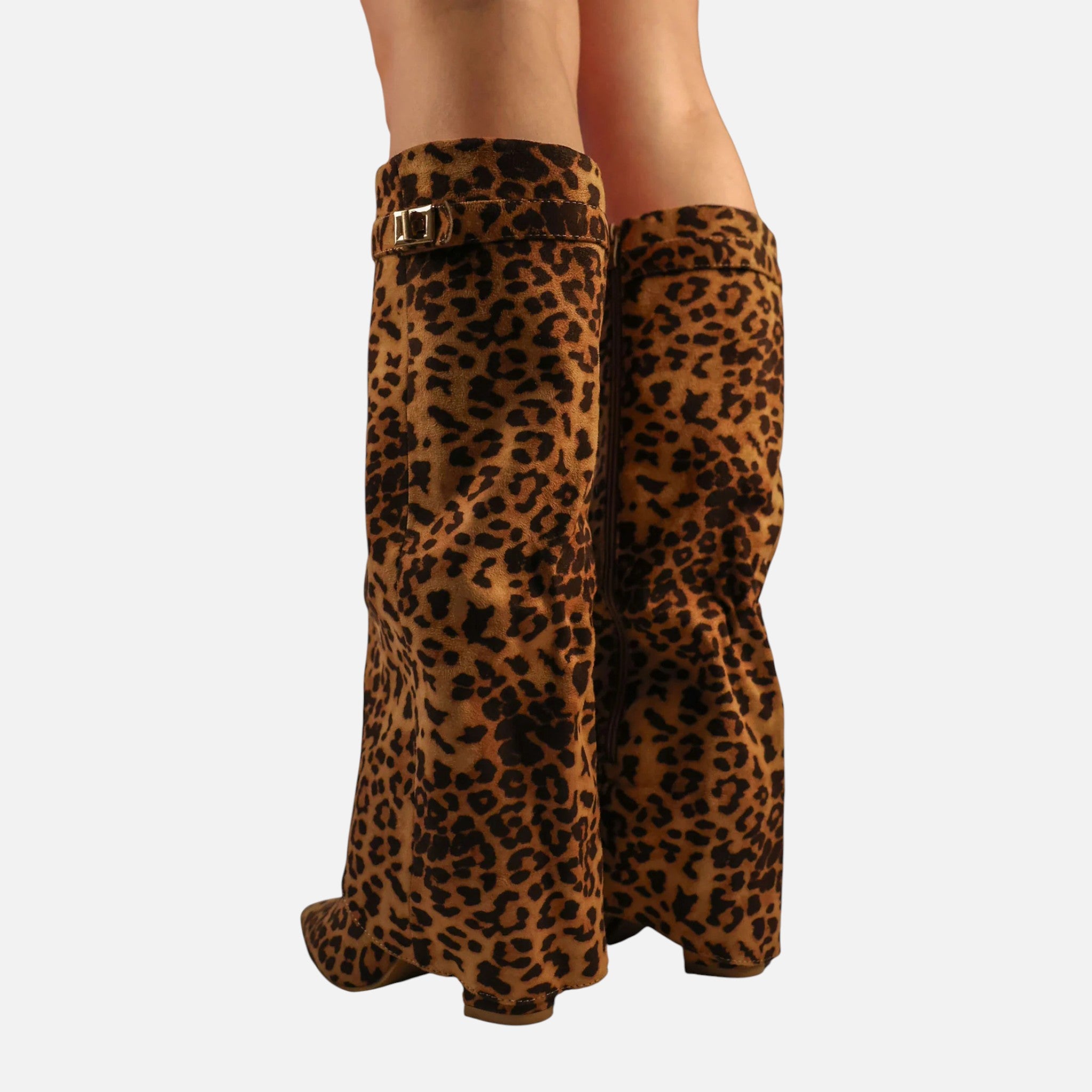 Beaumont Atelier | Women’s Heritage Faux‑Suede Buckled Knee‑High Boots