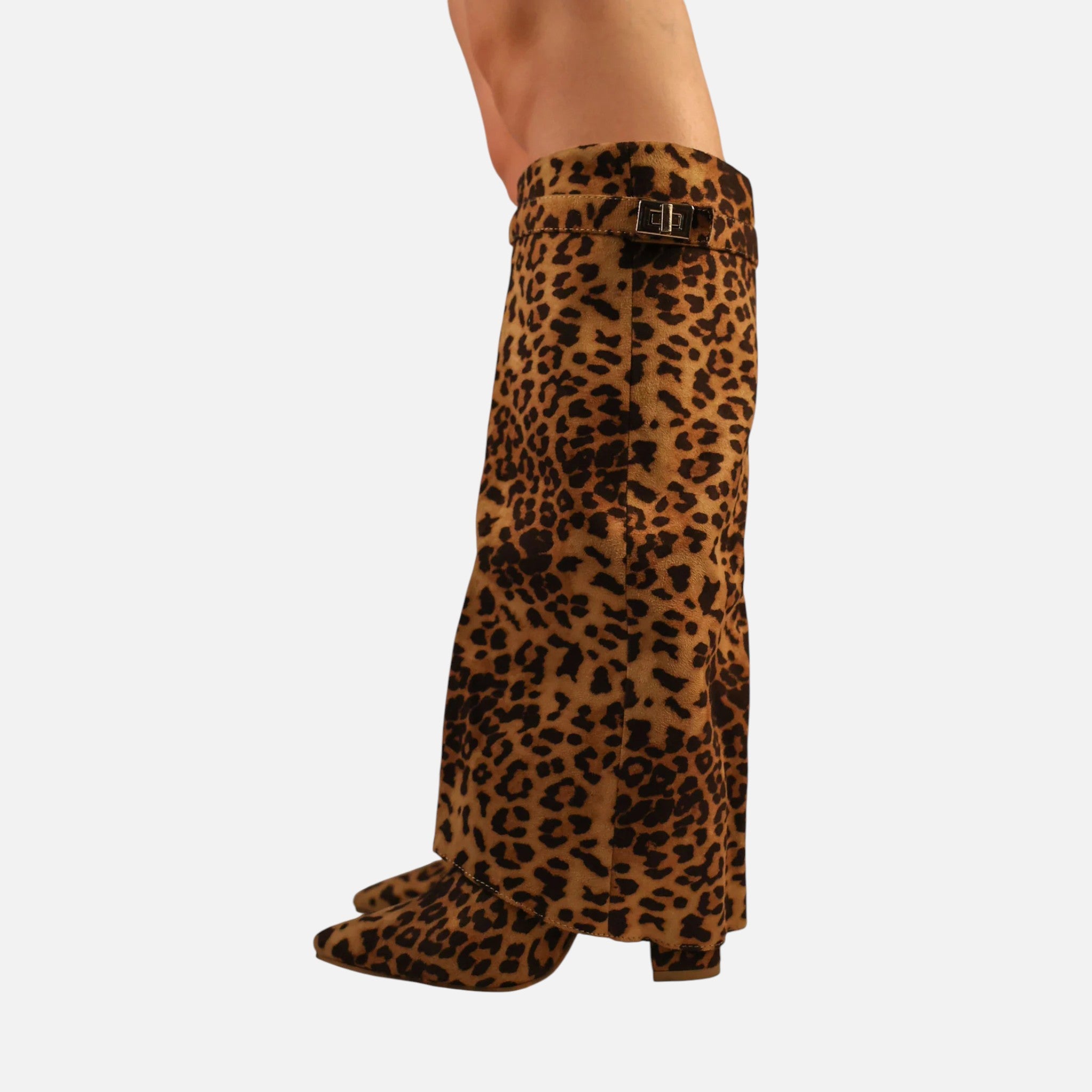 Beaumont Atelier | Women’s Heritage Faux‑Suede Buckled Knee‑High Boots