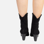 Beaumont Atelier | Women’s Embroidered Faux‑Suede Western Boots