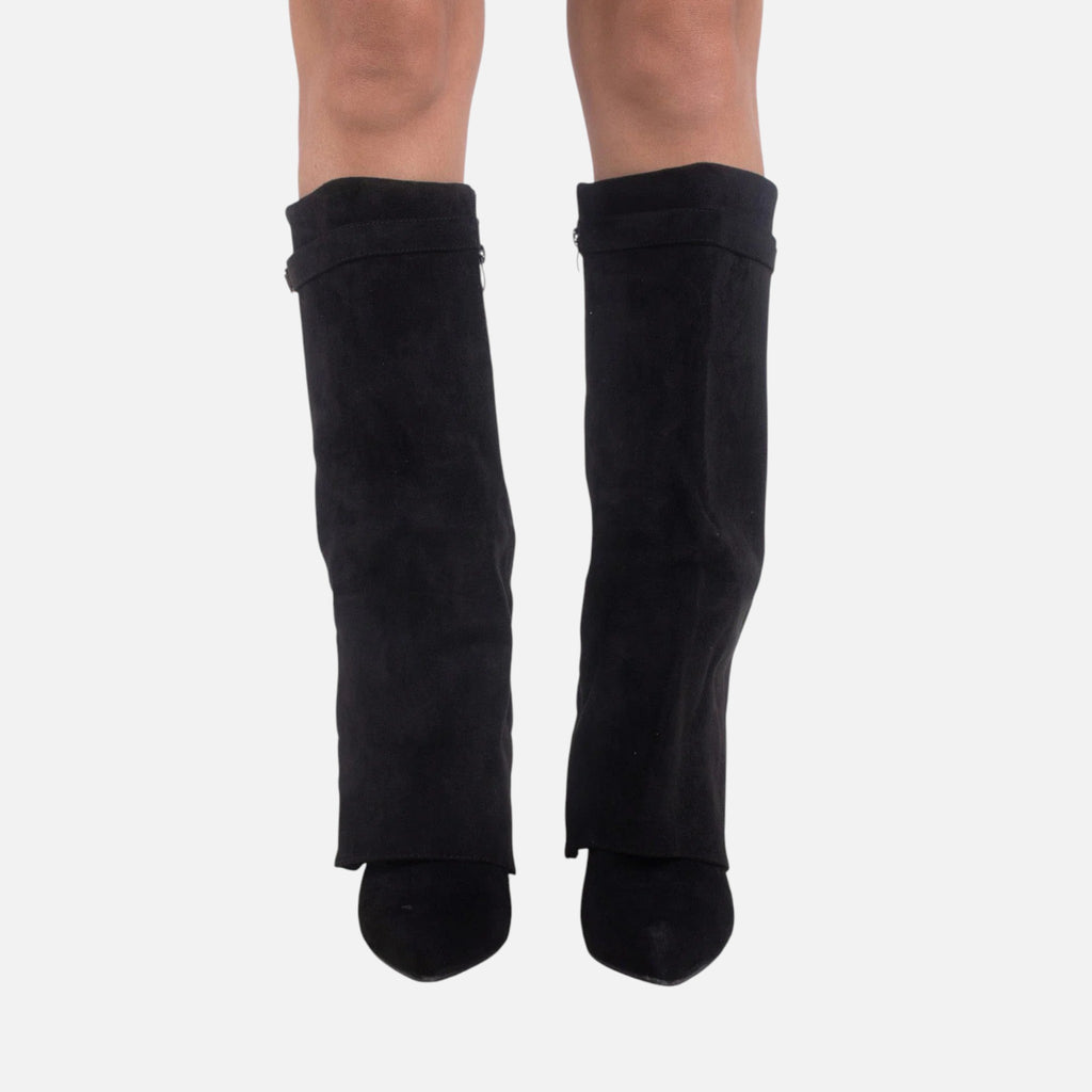 Beaumont Atelier | Women’s Heritage Faux‑Suede Buckled Knee‑High Boots
