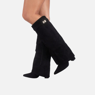 Beaumont Atelier | Women’s Heritage Faux‑Suede Buckled Knee‑High Boots