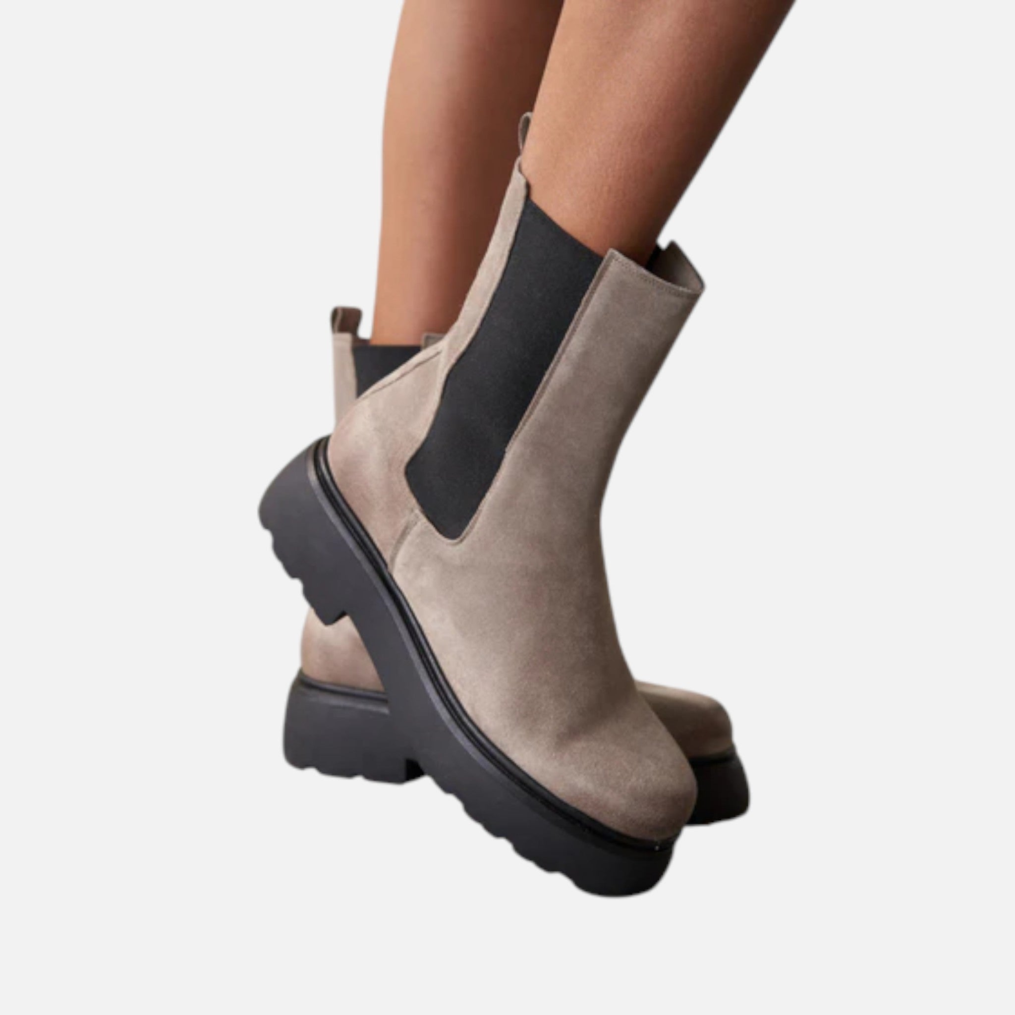 Beaumont Atelier | Women’s Suede Chelsea Boot – Taupe Riviera Heritage