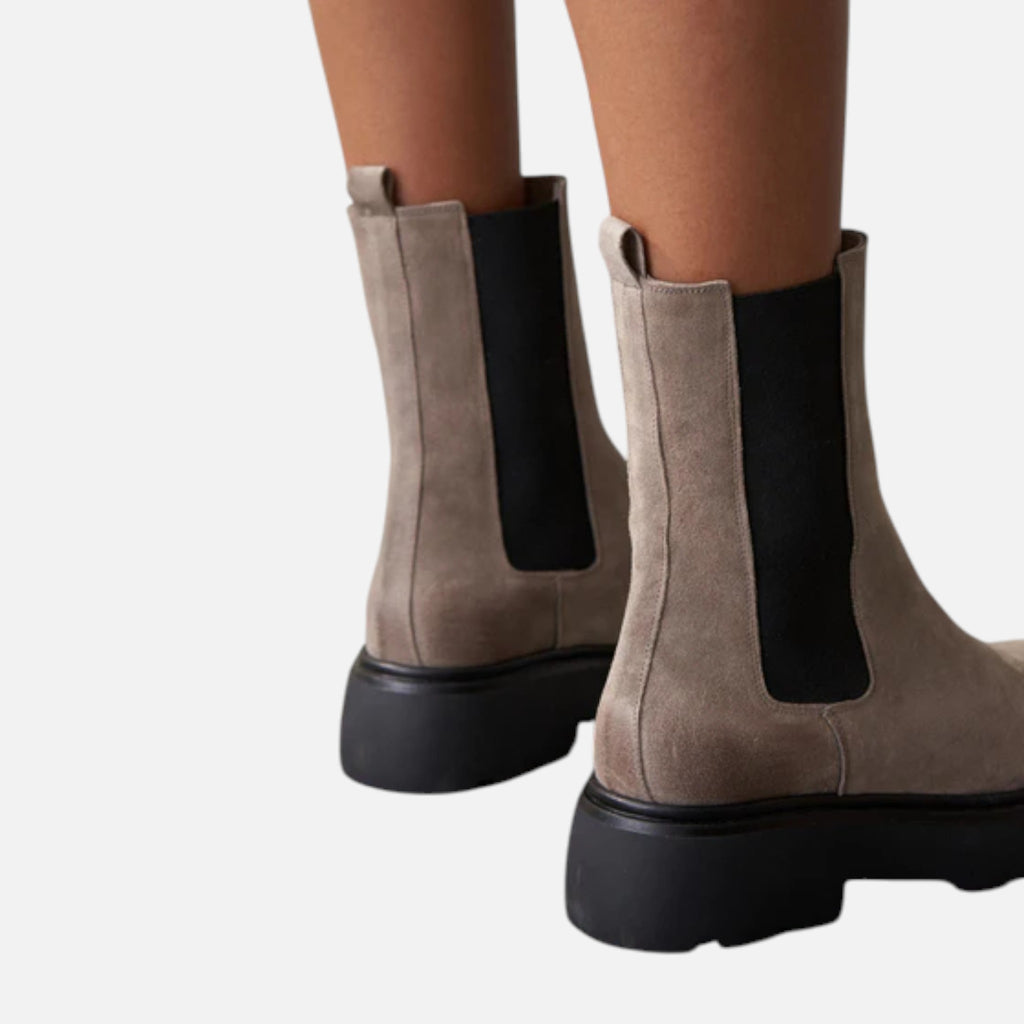 Beaumont Atelier | Women’s Suede Chelsea Boot – Taupe Riviera Heritage