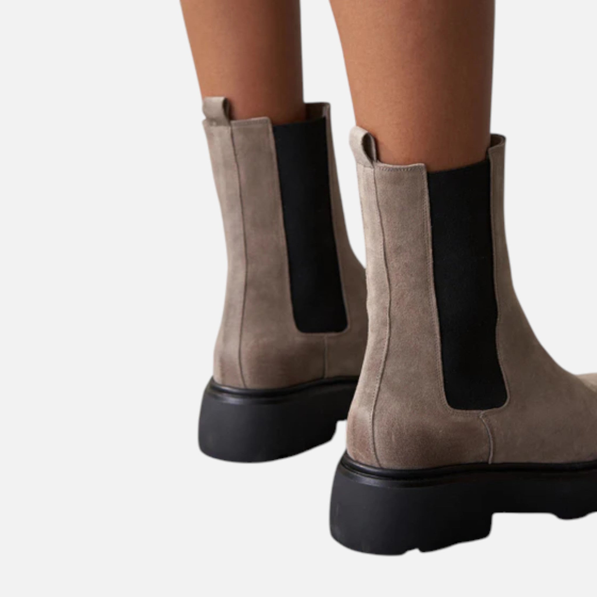 Beaumont Atelier | Women’s Suede Chelsea Boot – Taupe Riviera Heritage