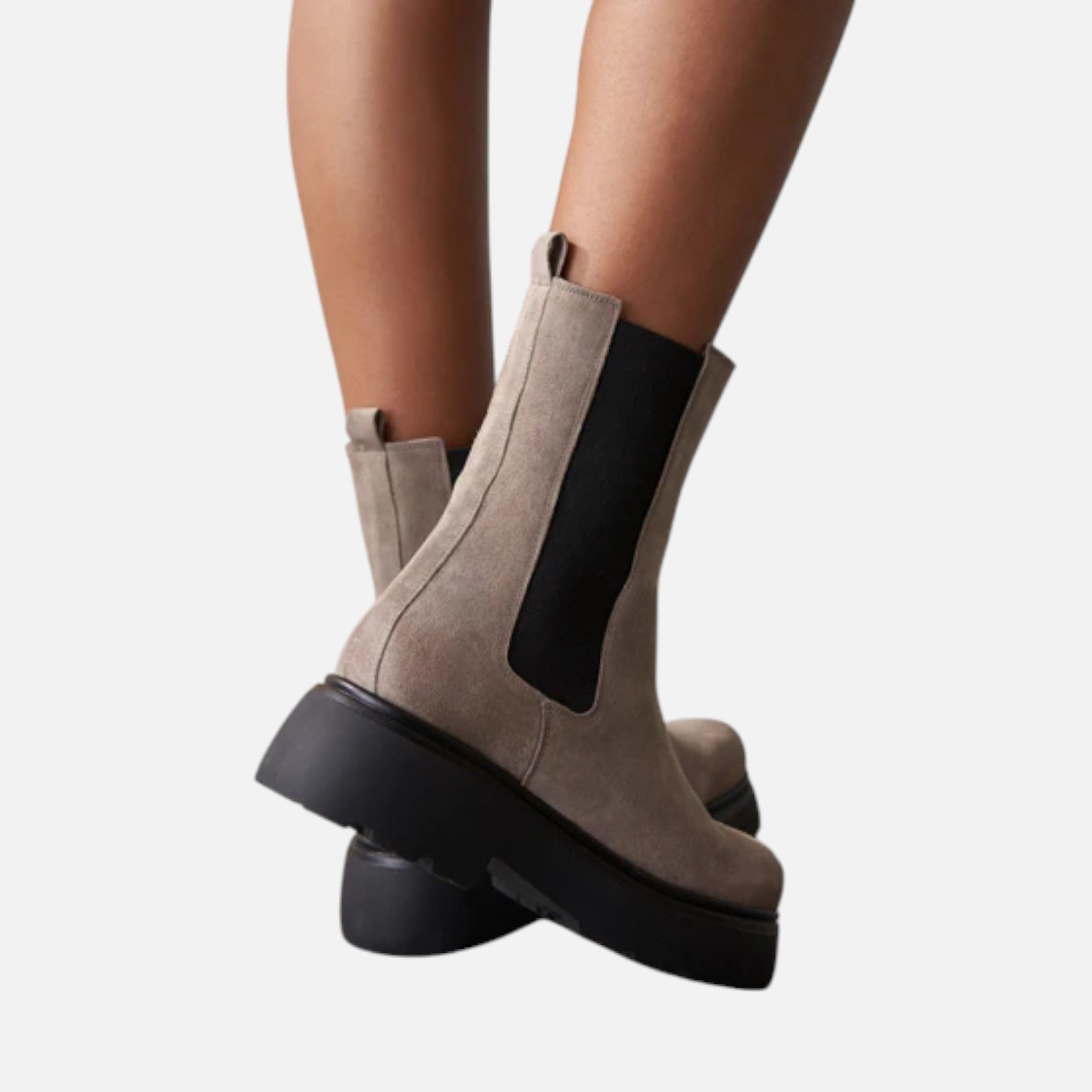 Beaumont Atelier | Women’s Suede Chelsea Boot – Taupe Riviera Heritage