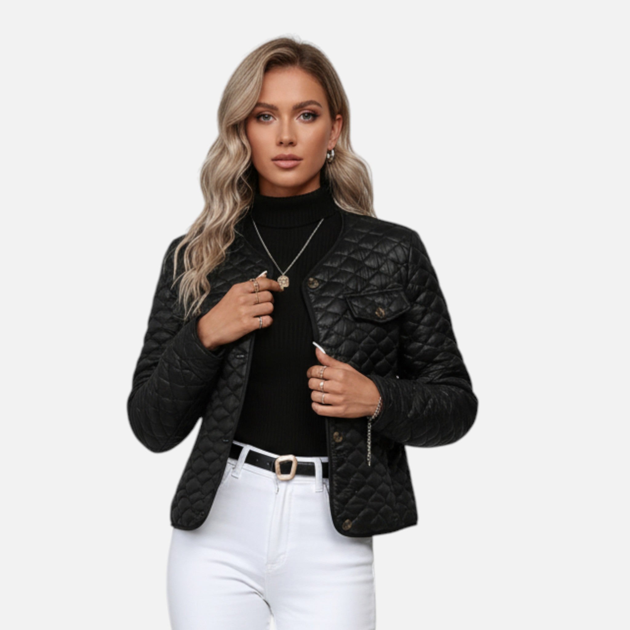 Beaumont Atelier | Women’s Quilted Coat with Lapel Elegance