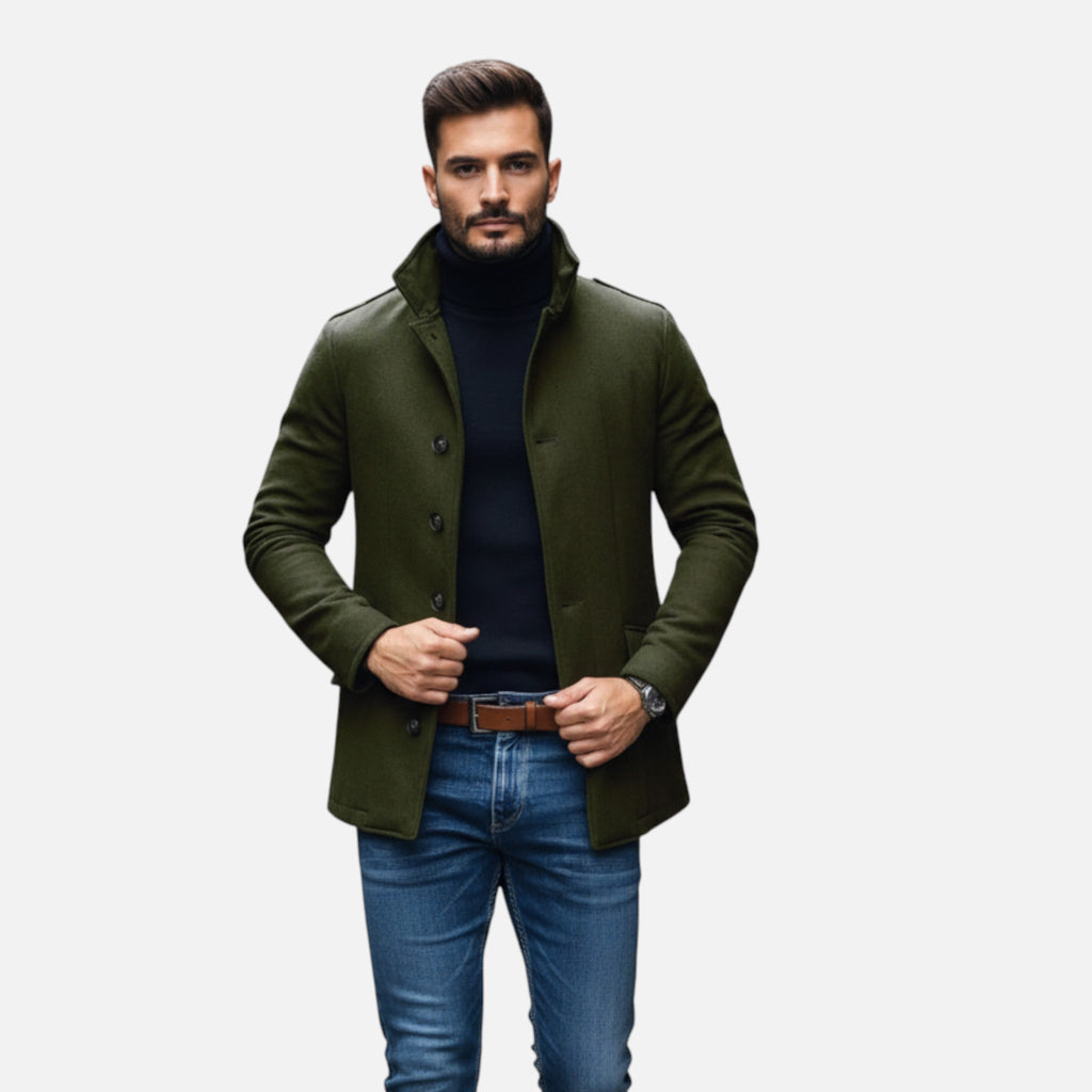 Beaumont Atelier | Men’s Wool Overcoat in Heritage Oxford