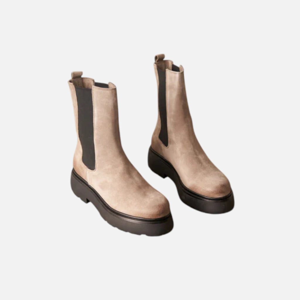 Beaumont Atelier | Women’s Suede Chelsea Boot – Taupe Riviera Heritage