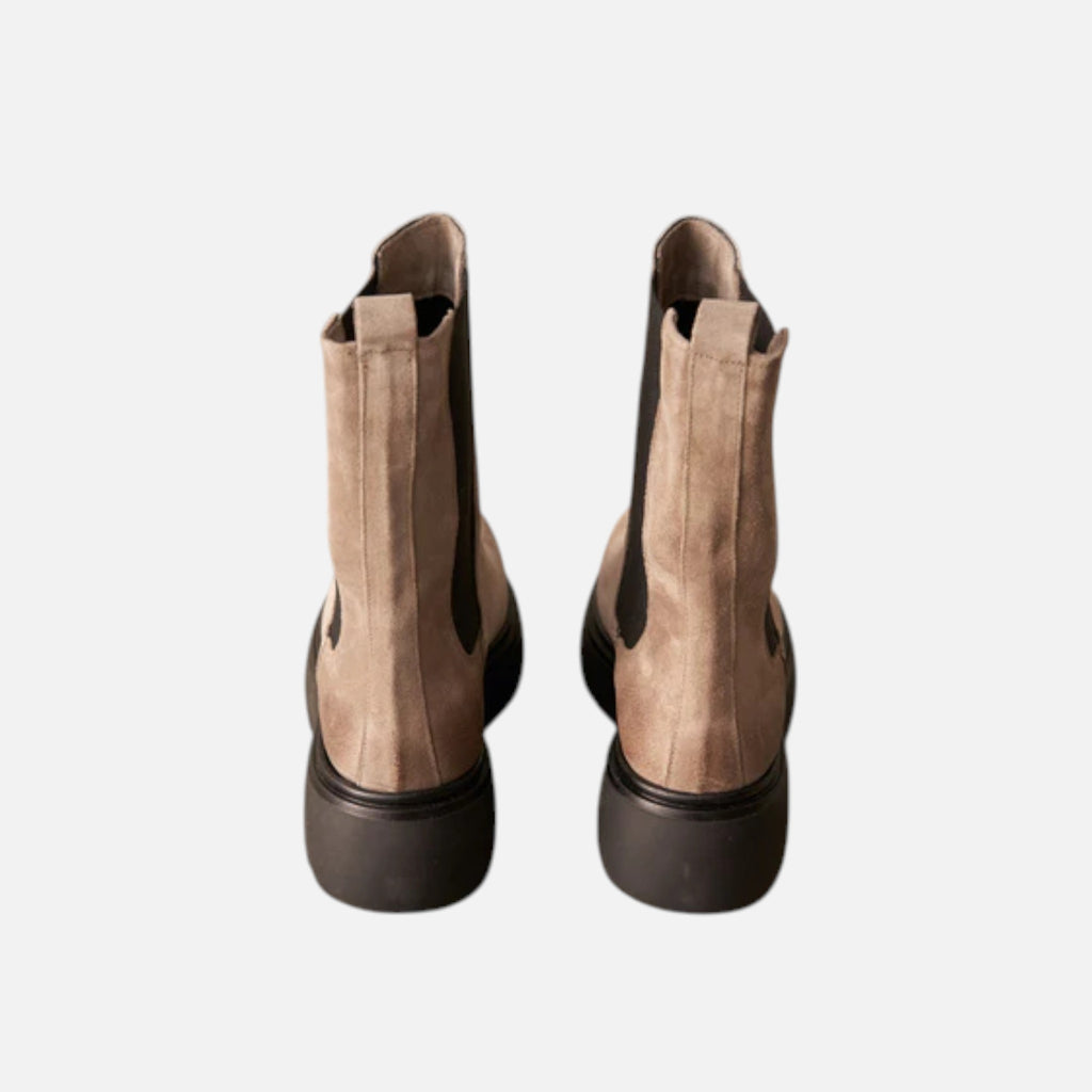 Beaumont Atelier | Women’s Suede Chelsea Boot – Taupe Riviera Heritage