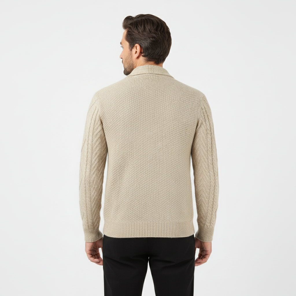 Beaumont Atelier | Men’s Cashmere Button‑Front Cardigan
