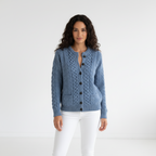 Beaumont Atelier | Women’s Maroon Geometric Knit Cardigan