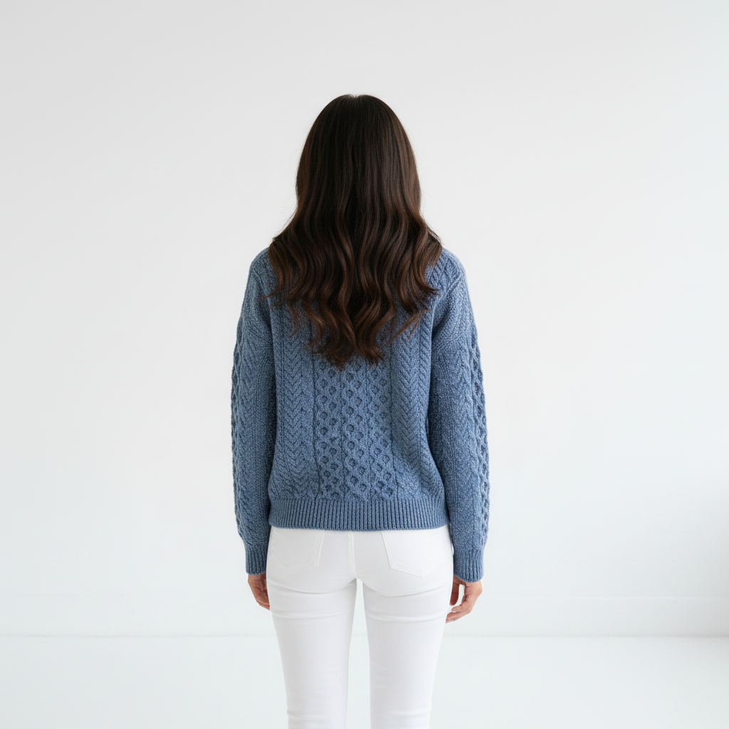 Beaumont Atelier | Women’s Maroon Geometric Knit Cardigan