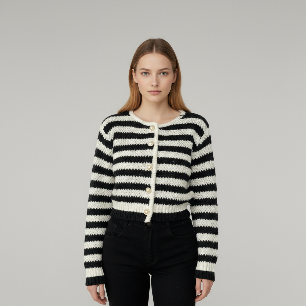 Beaumont Atelier | Women’s Striped Knit Cardigan