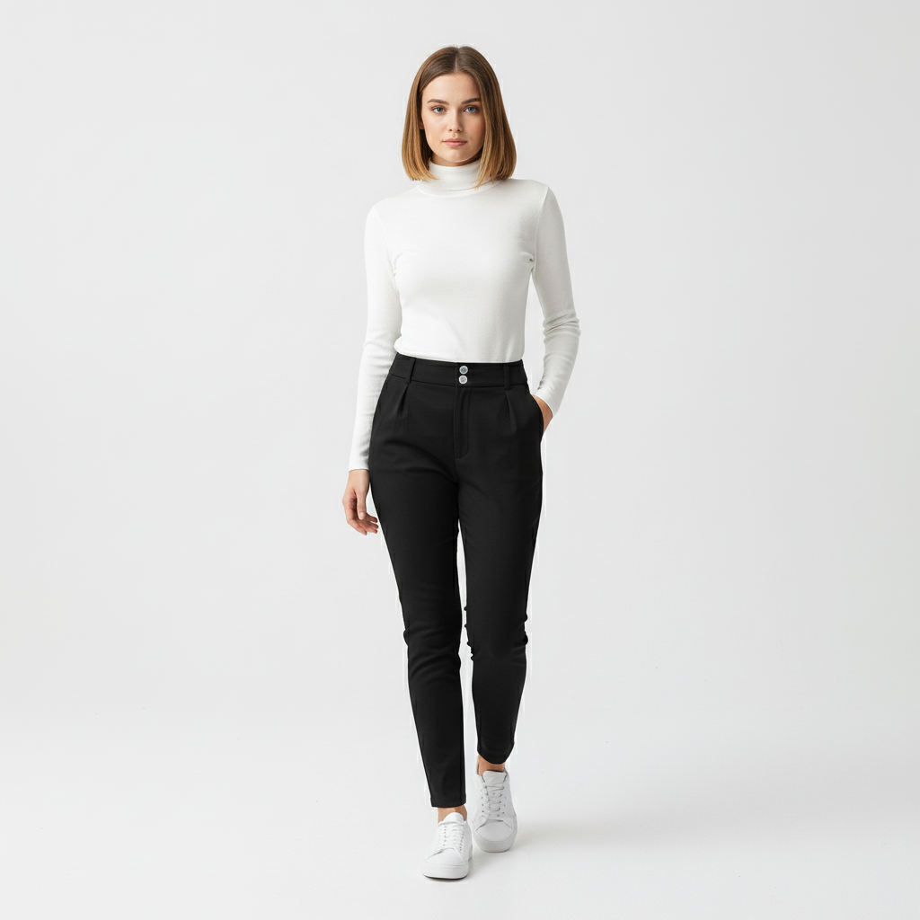 Beaumont Atelier | Women’s High‑Waisted Stretch Tailored Trousers