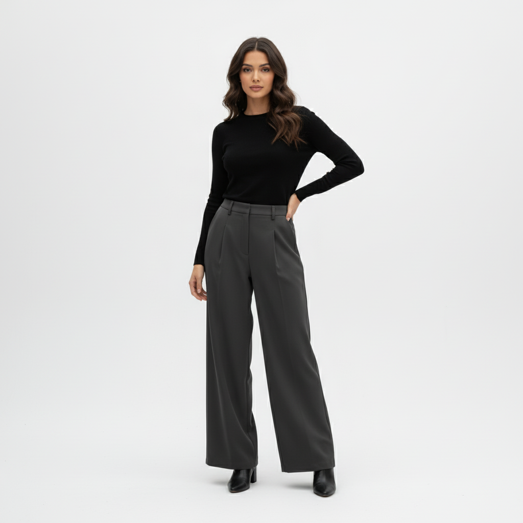 Beaumont Atelier | Women’s High-Waisted Wide-Leg Trousers