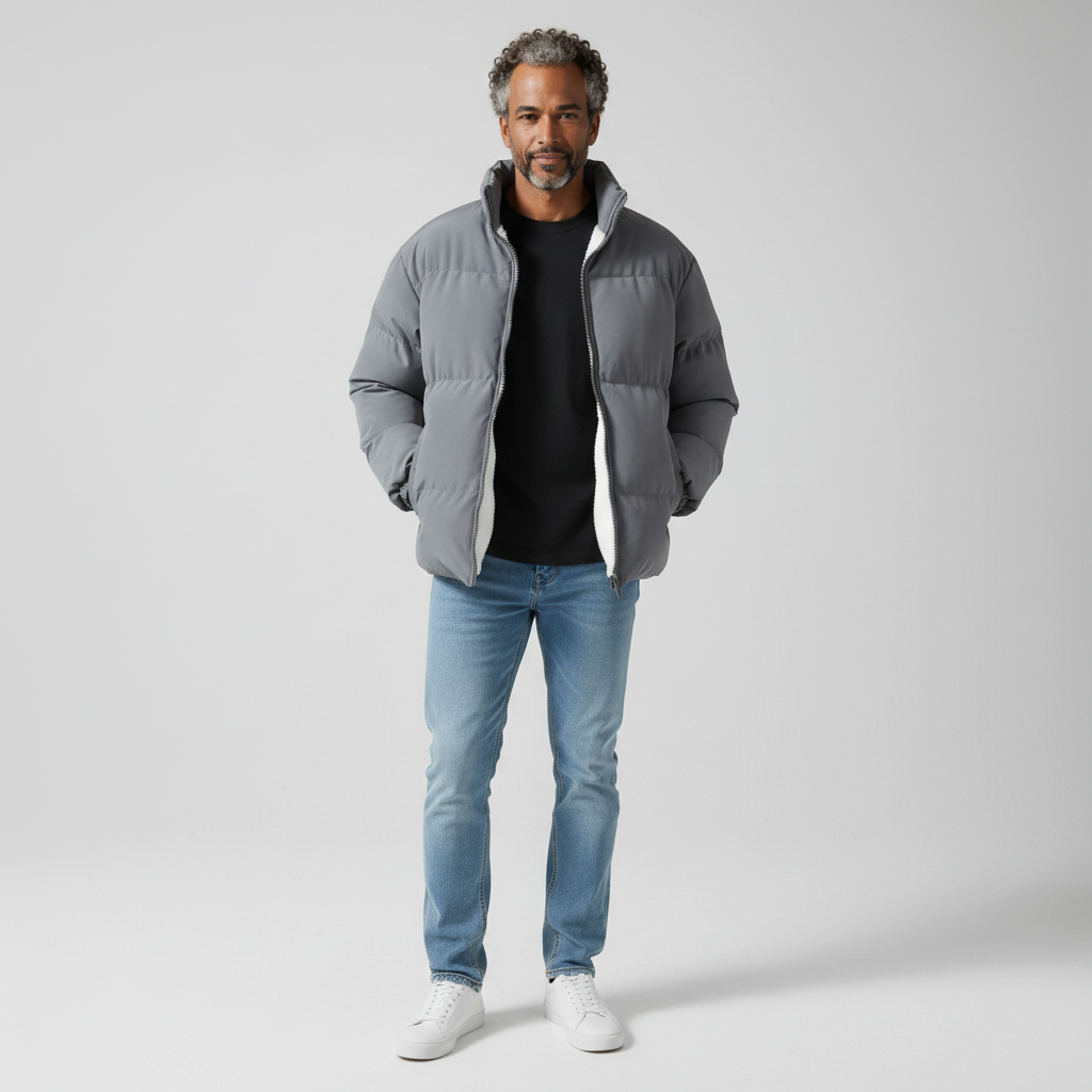 Beaumont Atelier | Men’s Stand-Collar Jacket in Slate Heritage