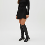 Beaumont Atelier | Women’s Glossy Faux Leather Over-the-Knee Boots