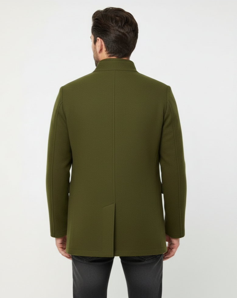 Beaumont Atelier | Men’s Wool Overcoat in Heritage Oxford