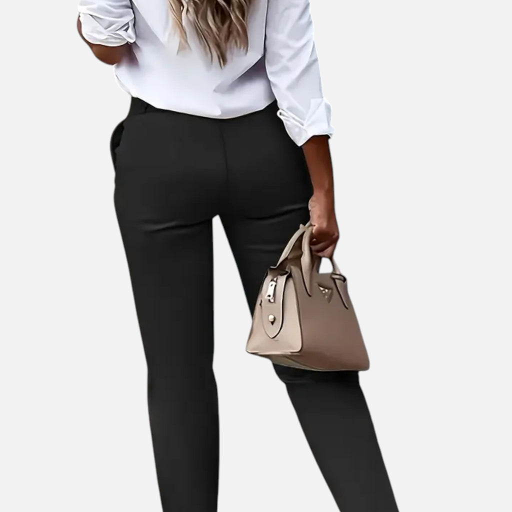 Beaumont Atelier | Women’s High‑Waisted Stretch Tailored Trousers