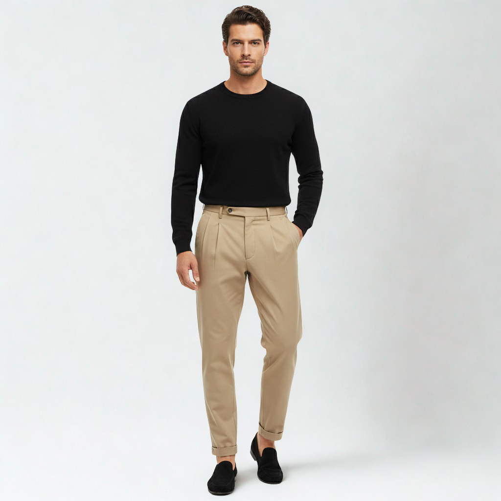 Beaumont Atelier | Men’s Slim-Fit Pleated Suit Trousers