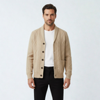 Beaumont Atelier | Men’s Cashmere Button‑Front Cardigan