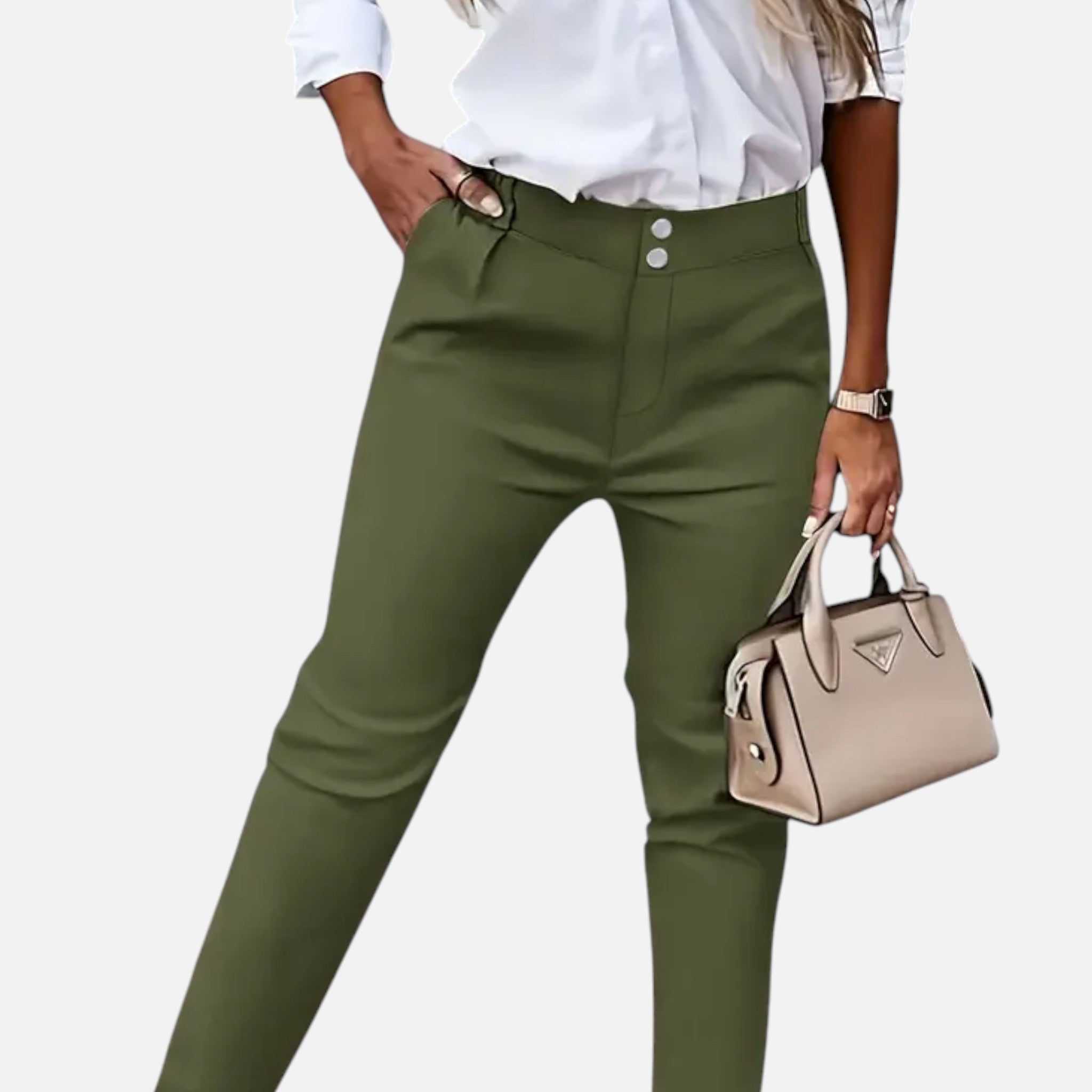 Beaumont Atelier | Women’s High‑Waisted Stretch Tailored Trousers