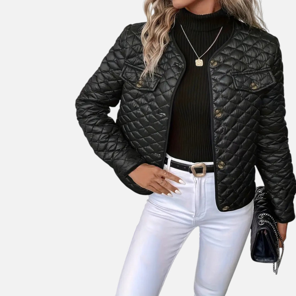 Beaumont Atelier | Women’s Quilted Coat with Lapel Elegance