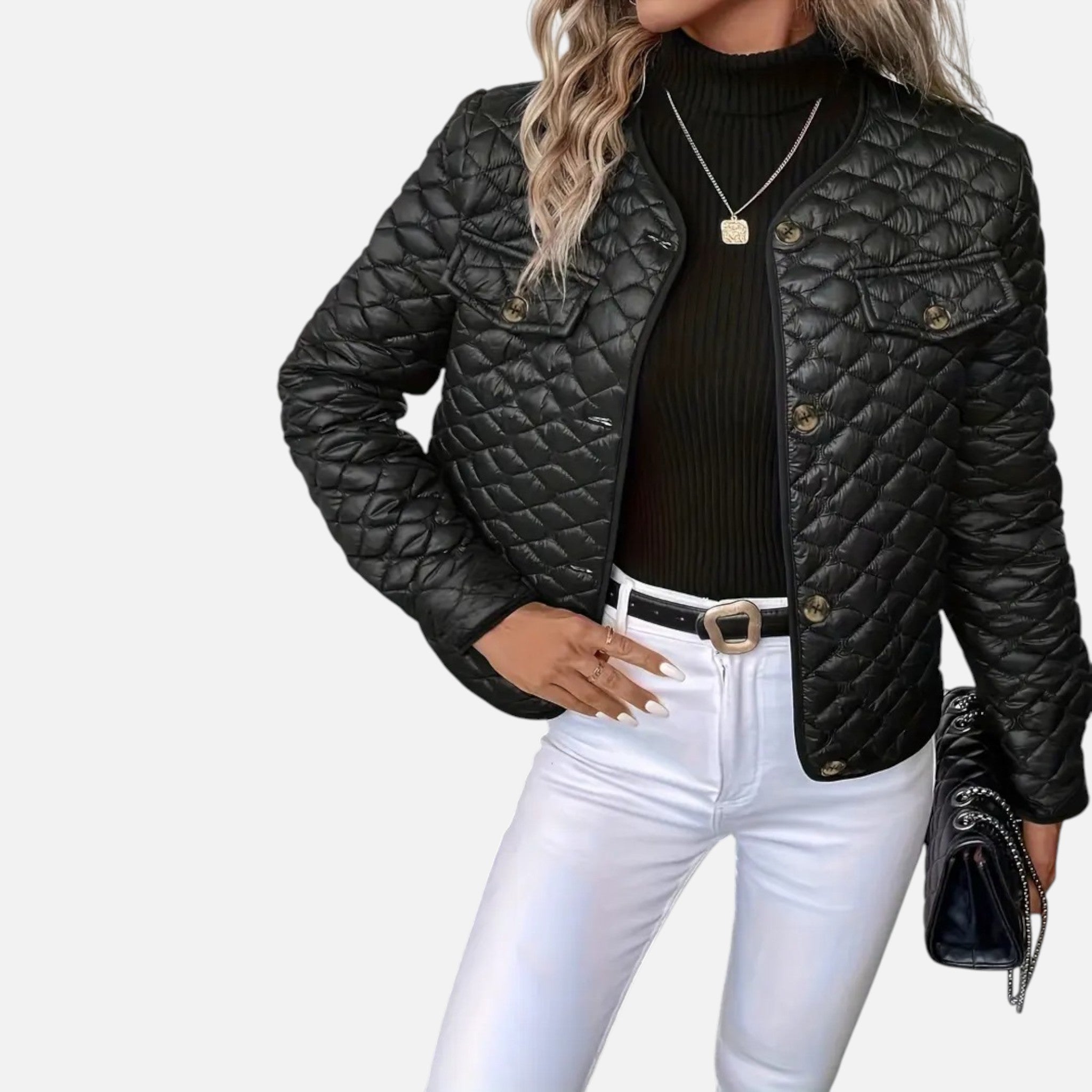 Beaumont Atelier | Women’s Quilted Coat with Lapel Elegance